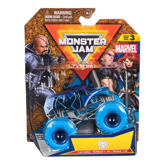 Monster Jam, Monster truck Marvel S.H.I.E.L.D. officiel, véhicule en métal moulé, échelle 1:64, jouets de super-héros pour garçons à partir de 3 ans