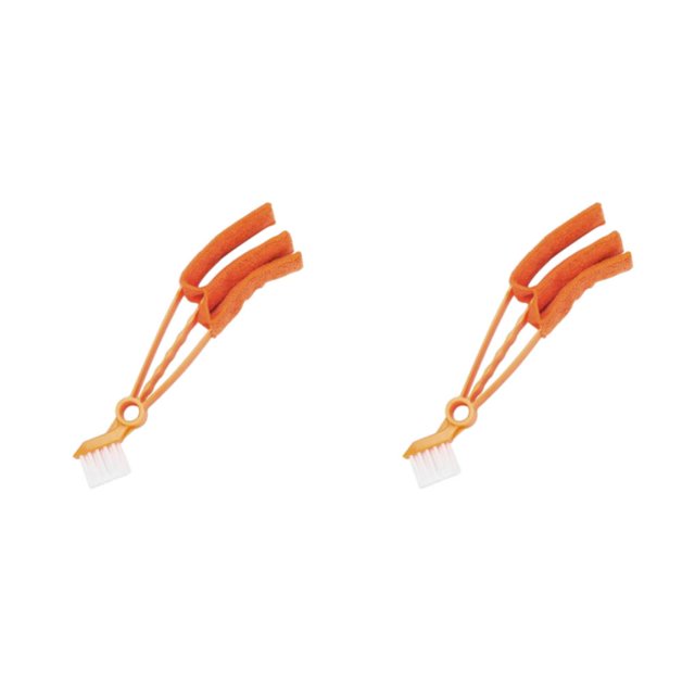 Maytalsory Window Blinds Dual Purpose Brush For Easy Cleaning Cleaning Brush Microfiber Duster PP Made Easy To Clean Orange 2Set