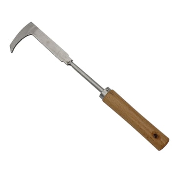 Désherbeur de Jardinage en Acier Inoxydable, Désherbeur Ménager à Manche en Bois pour Crevasses, Multi-Fonction, Outils Manuels de Jardinage Ménager