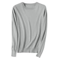 thumbnail image 1 of Timegard Womens Sweaters Crewneck Comfy Knit Pullover Fall Winter Casual Solid Color Long Sleeve Tops, 1 of 6