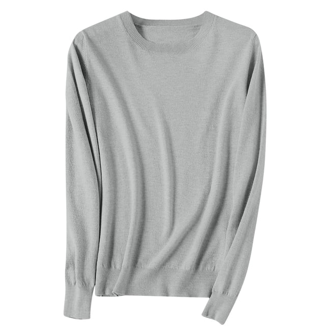 Timegard Womens Sweaters Crewneck Comfy Knit Pullover Fall Winter Casual Solid Color Long Sleeve Tops