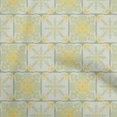 thumbnail image 1 of oneOone Velvet Yellow Fabric Asian Tile Traditional Sewing Craft Projects Fabric Prints By Yard 58 Inch Wide, 1 of 4