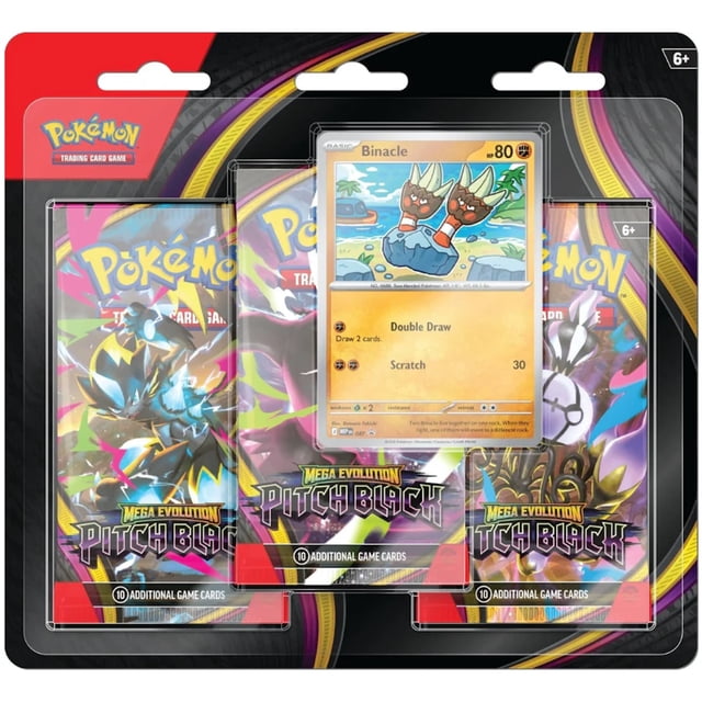 Pokemon TCG: Mega Evolution - Pitch Black 3-Pack Blister Binacle