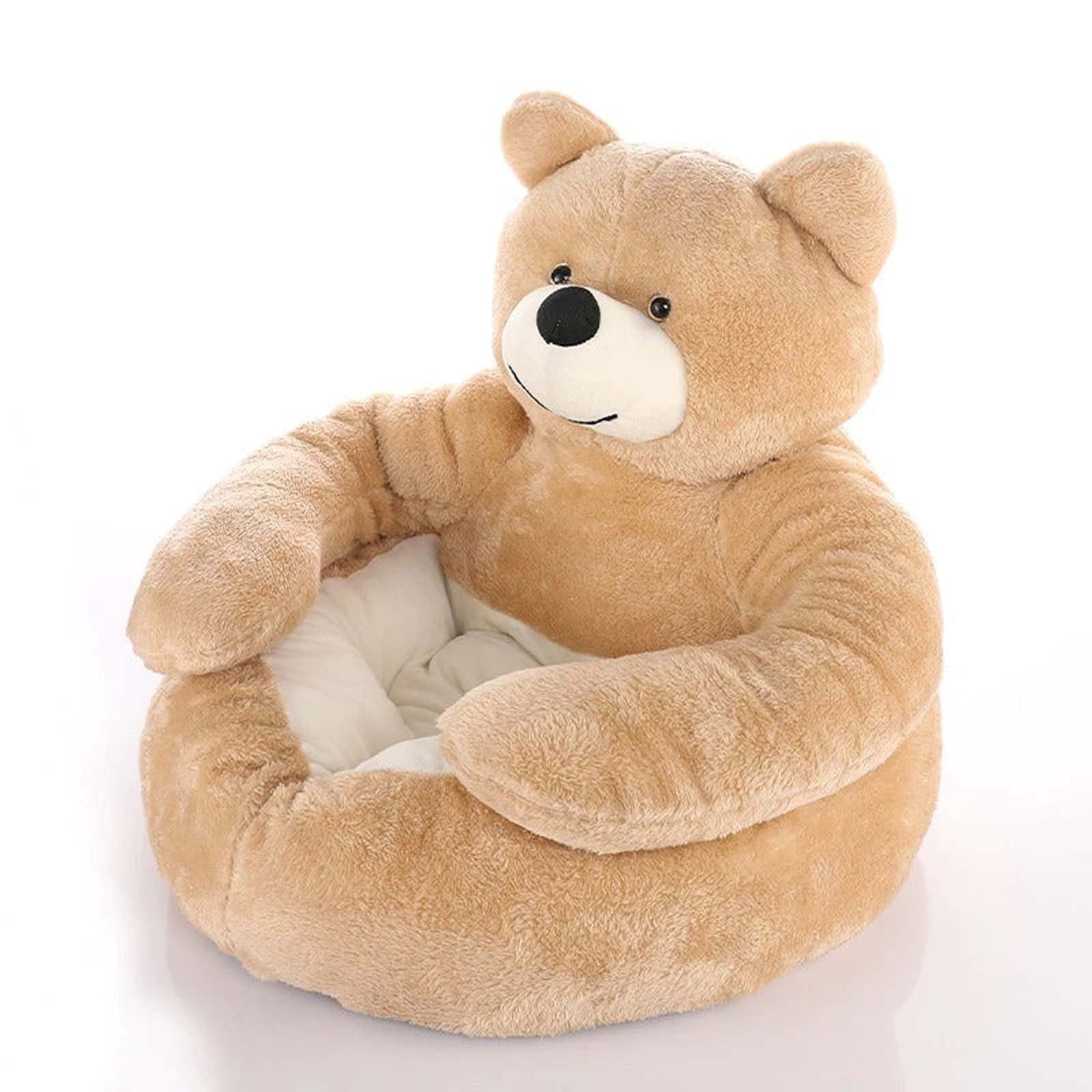 Matoen Medium Dog Beds for Medium Dogs, Bear Hug Washable Dog Bed, Soft Calming Puppy Bed Cuddler Sofa Pet Bed with Anti-Slip Bottom (18"x16")