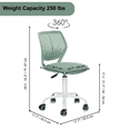 thumbnail image 5 of Homy Casa Tabouret de Travail à Hauteur Réglable avec Rotation à 360°, Conception Ergonomique et Roulettes Silencieuses pour Salon de Beauté, Studio de Manucure et Poste de Maquillage, 5 of 5