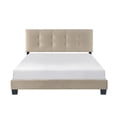 thumbnail image 3 of Lexicon Newberry Velvet Queen Platform Bed in Light brown, 3 of 9