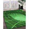thumbnail image 3 of Ahgly Tapis Rectangulaire Lavable en Machine Intérieur Vert Émeraude Profond, 6 Pieds x 9 Pieds, 3 of 7