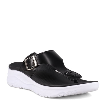 Aquatherm Canada Women's Oasis Sandals, Medium Width, Slip On, Black White