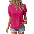 thumbnail image 1 of Chemisier Décontracté pour Femmes à Rayures Verticales, Manches Bouffantes, Style Élégant, Tenue de Vacances, 1 of 7
