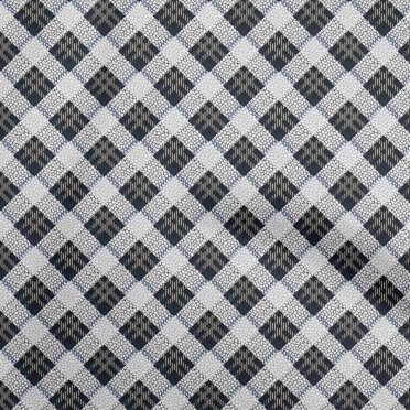 oneOone Cotton Jersey Medium Blue Fabric Check with Texture Craft Projects Decor Fabric Printed by The Yard 58 Inch Wide