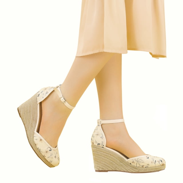 BLISSFUL STEP Sandales Compensées à Plateforme en Espadrille à Lacets pour Femmes Vert (Taille 9)