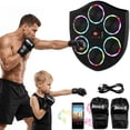 thumbnail image 2 of Smart Bluetooth Music Boxing Machine with Gloves, Wall-Mounted LED Target for Home Gym & Cardio Training, 2 of 15