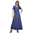 thumbnail image 2 of Moomaya Jupe Longue en Rayonne Imprimée pour Femmes Grande Taille Jupe Maxi à Taille Nouée, 2 of 6