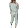 thumbnail image 1 of FAIWAD Ensemble 2 Pcs pour Femme Chandail à Manches Longues à Col Rond et Pantalon de Jogging Long Survêtement Décontracté, 1 of 5