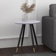 thumbnail image 4 of Contemporary Faux Marble Finish Round Accent Table, 4 of 7