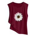 thumbnail image 4 of Pompotops Femme Mode Décontractée Imprimé Sans Manches Haut Blouse Débardeur Camisole, 4 of 7