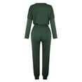 thumbnail image 4 of Yuyuzo Womens Casual Solid Color Set Sweatsuit Pullover Jogger Pants Two Piece Outfit Tracksuits, 4 of 4