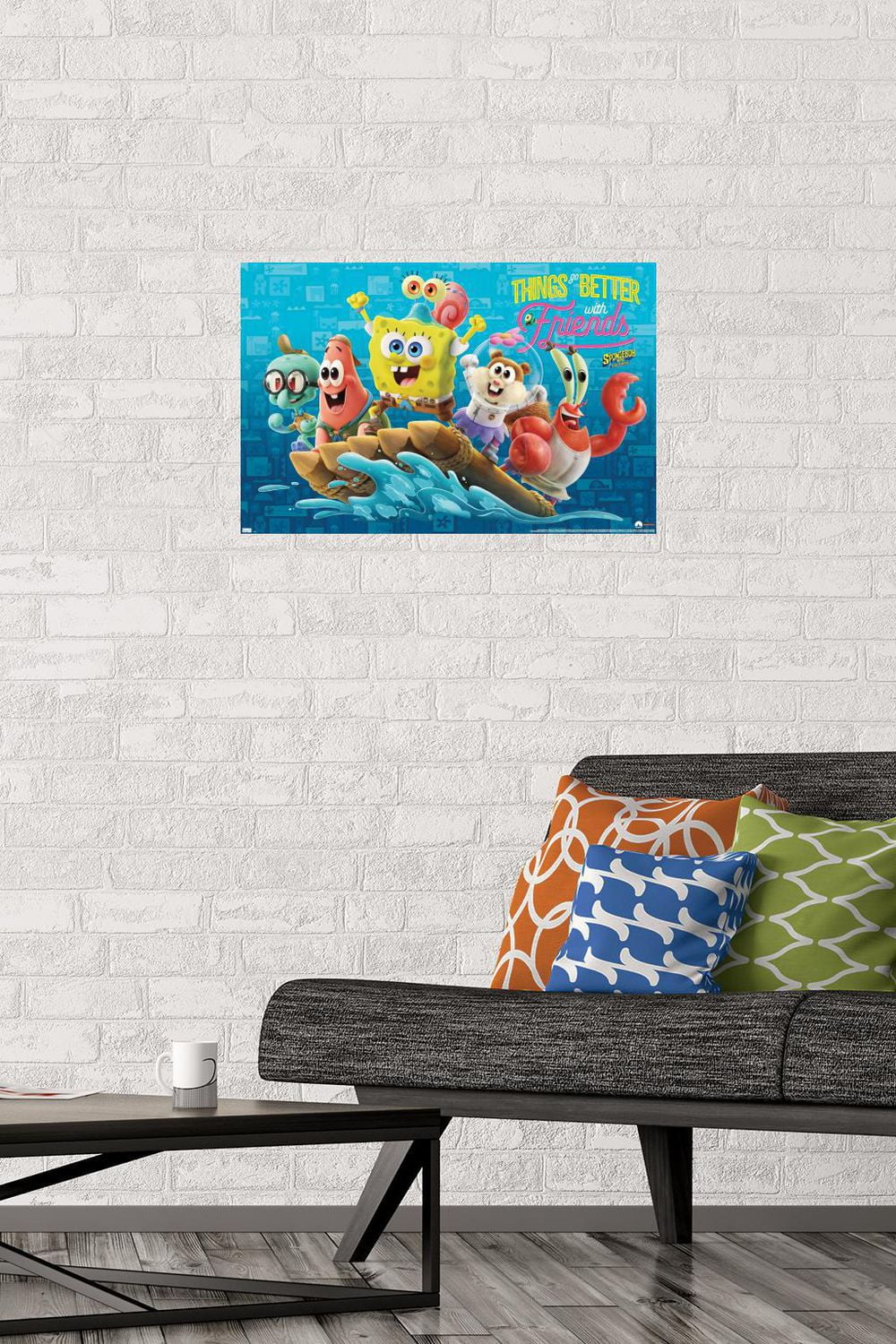The SpongeBob Movie: Sponge On Run - Friends Wall Poster with Push Pins