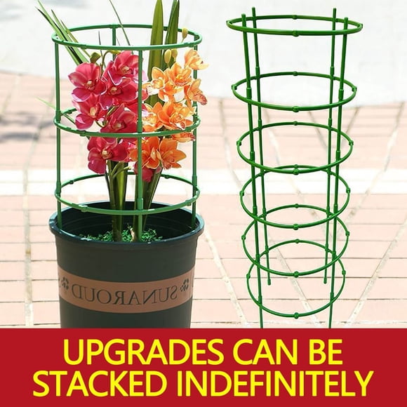 Birdeem Adjustable Height Plastic Tomato Plant Cages Climbing Vines Support