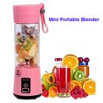 thumbnail image 1 of Mini Portable Blender USB Rechargeable Fruit Mixer Juicer 380mL Bottle (Pink), 1 of 2
