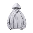 thumbnail image 1 of Chandails en Molleton à Capuche pour Hommes, Pull Décontracté à Manches Longues, Col Rond, Couleur Unie, 1 of 3