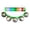 Vert, variante sur Jouet d'Instrument de Musique d'Éveil à Manivelle en Cuir Coloré en Bois à Cinq Sections Semi-Circulaires pour Nourrissons et Jeunes Enfants