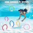 thumbnail image 2 of 8PCS Pool Toys, Colorful Pool Rings for Kids, Underwater Training, Swimming Pool Dive Ring Toy for Kids, 2 of 7