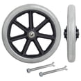thumbnail image 2 of 2x Front Wheel 8inch Bearing Casters Wheel PVC Casters Replacement Front Wheels Wheelchairs Anti for Wheelchairs Accessories Replacement Wheels Rollators Walkers Gray, 2 of 8