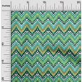 thumbnail image 2 of oneOone Rayon Turquoise Green Fabric Ikat Sewing Craft Projects Fabric Prints By Yard 56 Inch Wide, 2 of 5