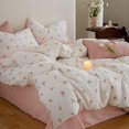 thumbnail image 1 of Ensemble de Housse de Couette Format Simple Rose Fleurs Literie Housse de Couette avec Fermeture Éclair Housse de Couette en Microfibre Douce et Taie d'Oreiller, 1 of 7