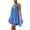 Blue, variant on Gspmoly Summer Dresses for Women 2025, Women'S Summer Sleeveless Solid V-Neck Open Back Sexy Strap Dress Cocktail Dress Summer Savings