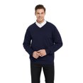 thumbnail image 3 of TOPTIE Chandail à Manches Longues en Coton pour Hommes Col en V Basique Conçu, 3 of 8