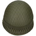 thumbnail image 3 of Casque Vert Army Perfect WWII US Army M1 Casque Classique de la Seconde Guerre Mondiale avec Filet et Courroie de Menton, 3 of 8