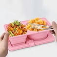 thumbnail image 1 of PRETXORVE Silicone Reusable Snack Container with Lids 2025 Double Compartment Condiment Containers for Snack, 1 of 8