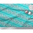 thumbnail image 2 of Soimoi Polyester Crepe Fabric Leaves & Floral Block Print Fabric by Yard 42 Inch Wide, 2 of 3