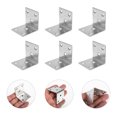 thumbnail image 3 of 10 Pcs Support d'Angle en L Attache d'Angle en Métal pour Armoires en Bois, 3 of 8