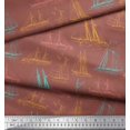 thumbnail image 3 of Soimoi Moss Georgette Fabric Ship Ocean Printed Fabric 1 Yard 42 Inch Wide, 3 of 3