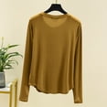 thumbnail image 4 of Haut de Pyjama en Modal pour Femmes 2025 Été T-Shirts à Col Rond Chandails à Manches Longues Coupe Décontractée Vêtement de Nuit Confort Tenue d'Intérieur Ultra Doux Chemise de Nuit Texturée, 4 of 4