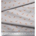 thumbnail image 1 of Soimoi Gray Modal Satin Fabric American Robin Bird Fabric Prints by Yard 42 Inch Wide, 1 of 5