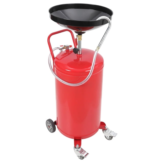 BeesClover Réservoir de Drainage d'Huile Usée, Contenant de Drainage d'Huile Portable avec Hauteur Réglable, Jauge de Niveau, Roues de Frein
