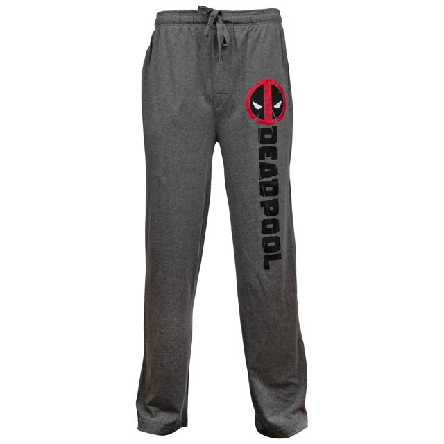 Deadpool Symbol and Text Pajama Sleep Pants-XXLarge (44-46)