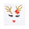 thumbnail image 5 of Robe Fille Rouge Blanc Tee Renne Cercle à Pois Fête de Noël 5 Ans, 5 of 5