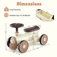 thumbnail image 3 of Costway Ride on Push Car with Storage Compartment & Train Whistle Sound Button, 3 of 10