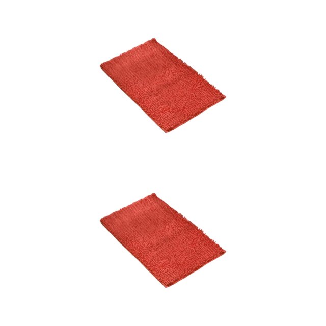 relayinert 1/2/3/5 Exquisite Crafted Carpet Quick-drying Strong Grip No Shedding Absorbent Orange Red 40cm*60cm 2PCS
