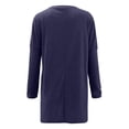 thumbnail image 4 of KIHOUT Spring Winter Womens Tops New Round Neck Long Sleeve Loose Pocket Solid Color Casual Top, 4 of 4