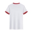 thumbnail image 3 of Toddler Girls Summer Tops Tees Color Block Short Sleeve Crewneck Loose Fit Casual T Shirt Daily Spring Shirts For Kid 8-9T, 3 of 7