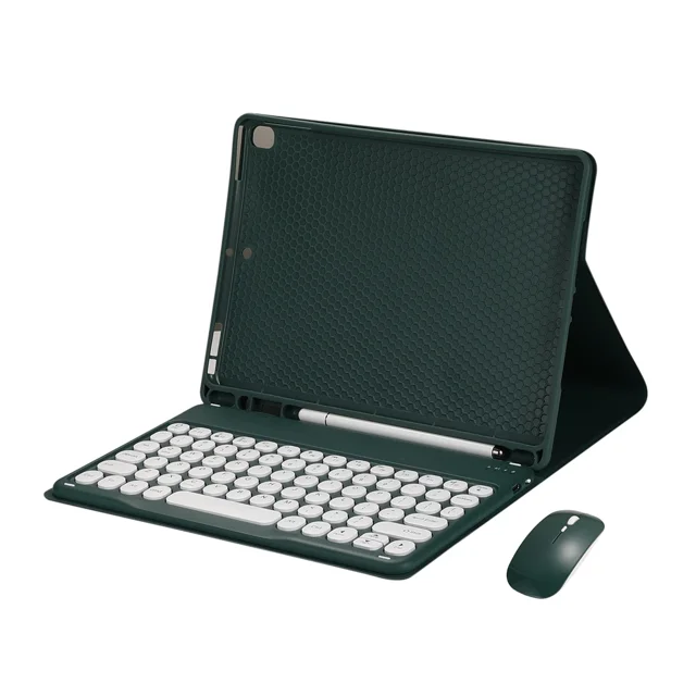 For iPad Mini 5th 4th 3rd 2nd 1st With Colorful Keyboard Leather Stand Cover Case Round Key Wireless Keyboard For 7.9inch Tablet With Mouse D Russian