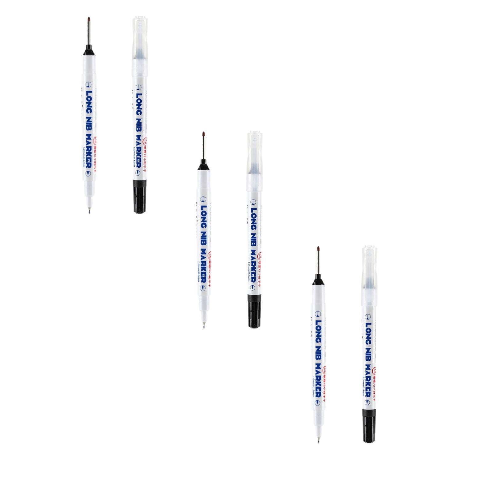 Cqxid Pencil Curler Under $5 Pen Upgrade Long Head Deep Hole Marker Markers Carpenter Ink Marker Pens Colorful Carpenter Pen Construction Markers Tool For Bathroom Woodworking .5ml*3