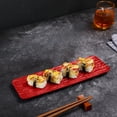 thumbnail image 1 of mtvxesu Plastic Sushi and Cake Serving Tray Long Rectangle Platter for Parties Entertaining 1-Piece, 1 of 6