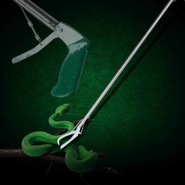 Snake Stainless Steel Snake Tong Foldable Snake Catcher Reptile Grabber Tool 100cm without Lock